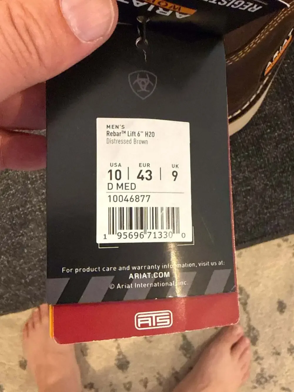 10M - Ariat Men's Rebar Lift 6